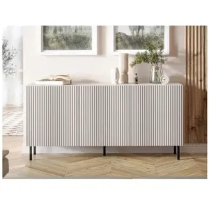 BESTMOBILIER Timote - Buffet 3 portes - écru - 156 cm - ÉcruVendu parcdiscount