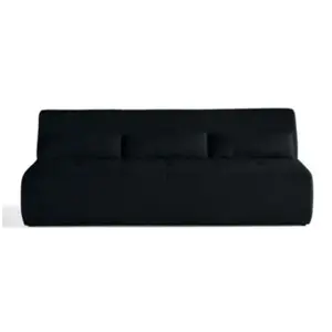 LISA DESIGN Onyx - canapé droit 3 places - en velours côtelé - Noir pas cher