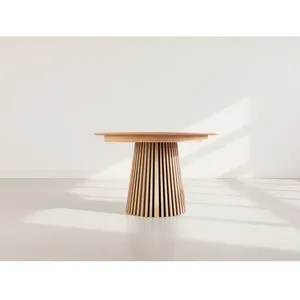 LISA DESIGN Freya - table à manger ronde extensible - bois - 4 à 8 personnes - Bois