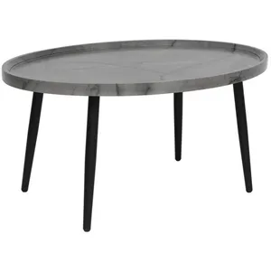 LISA DESIGN Helsinki - table basse - effet marbre - 80 cm - Gris pas cher