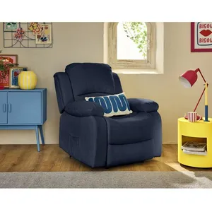 BESTMOBILIER Armand - fauteuil relax électrique en velours côtelé - Bleu marine pas cher