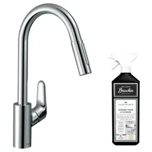 Robinet de cuisine avec douchette HANSGROHE Focus M41 240 sBox 2 jets chromé + nettoyant BriochinVendu parcdiscount