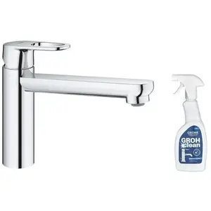 Robinet de cuisine bec médium GROHE Start Flow Quickfix chromé + netto... pas cher