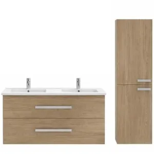 Meuble salle de bain 120cm Jacob Delafon Ola Up - Chêne Colorado - Tir...