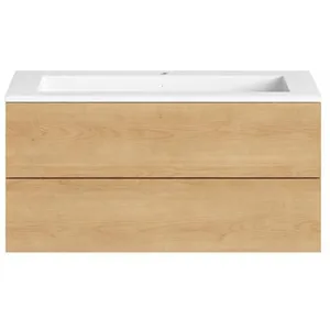 Meuble simple vasque BURGBAD Cosmo 120 cm chêne