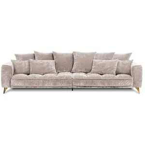 Canapé Velours droit Beige Altamo - 4 Places - MAISON AUBERTIN - Convertible - Vintage pas cher