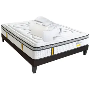 Pack Prêt à dormir REINA 2.0 180x200 cm - BELLECOUR LITERIE - Ressorts ensachés - Mémoire de forme - Ferme pas cher