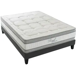 OLYMPE LITERIE Ensemble matelas mémoire de forme et sommier bois HYPSOM ROYAL 5* 140x190 cm mi-ferme pas cher