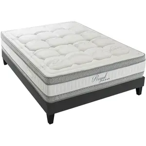 Ensemble OLYMPE LITERIE Royal 5* 160x200 cm - Matelas Mémoire de forme + Sommier Bois - Mi-Ferme pas cher