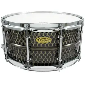 WorldMax 14x6.5 inch Hammered Brass Shell messing snaredrum pas cher