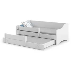 KOBI Lit enfant - 1001Jouets - Kris II - Blanc - 160x80 cm - Avec matelas et tiroir pas cher