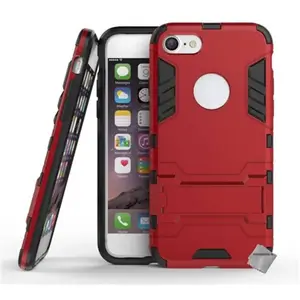 Housse etui coque rigide anti choc pour Apple iPhone 7 + film ecran - ROUGE - htdmobiles pas cher