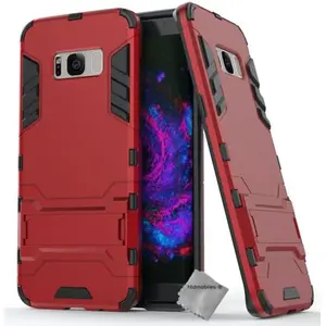 Comparateur de prix : Htdmobiles Housse etui coque rigide anti choc pour Samsung G955F Galaxy S8 Plus avec film ecran - ROUGE