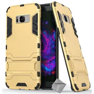 Housse etui coque rigide anti choc pour Samsung G955F Galaxy S8 Plus + verre trempe - OR - htdmobiles