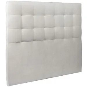 Comparateur de prix : SOMMEIL DE PLOMB Tete de lit Capitonnée Velours Gris clair L 180 cm - Ep 10 cm rembourré - Tête de lit design en bois massif