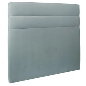 Tete de lit Lignes Velours Bleu - Ep 10 cm rembourré