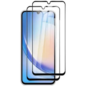 HQSELECTION 2 Verre Trempé Pour Samsung Galaxy A34 5G  .Vitre Protection d'écran Noir - Anti Rayures Ultra Résistant Dureté 9HVendu parcdiscount