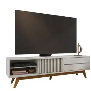 Comparateur de prix : Meuble TV - VENEZA - 75 Pouces - Blanc Ecru - 1 Porte - 2 Tiroirs - 3 ...