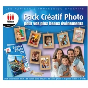 Papier Créatif Photo - Format 10x15 - Grammage 200 g/m² - 50 feuilles ... pas cher