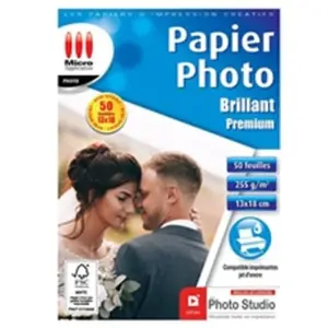 Micro Application - Papier Photo Premium - 13x18 cm - 50 Feuilles pas cher