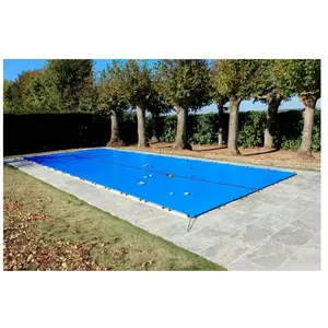 BACHES-PISCINES.COM Bâche Hivernage 550 g/m² Bleue 8,70 x 4,70 m pour Piscine Maximum 8 x 4 m avec Grille d'Evacuation - Direct Usine France