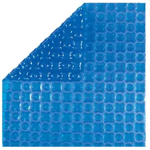 BACHES-PISCINES.COM Bâche à Bulles Piscine 7x3 m OXO Dark Blue 500 microns - Non Bordée - Confection France - Kit oeillets et bâchette de protection pas cher