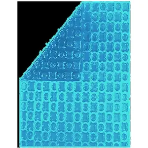BACHES-PISCINES.COM Bâche à Bulles Piscine 6x35 m OXO Light Blue 400 microns - Non Bordée - Confection France - Kit oeillets + bâchette protection pas cher