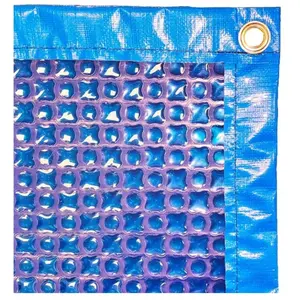 Bâche à Bulles Piscine 65x3 m OXO Dark Blue 500 microns - Bordée 4 côtés + Oeillets Posés + Bâchette Protection - Direct Usine