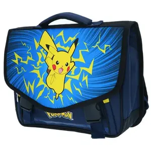 Cartable - POKEMON - Pikachu - 38 CM - 2 Compartiments - Polyester - M... pas cher