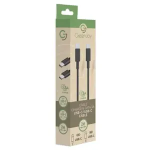 Câble charge et data Greenjoy USB Type C vers USB Type C 3A 2m Noir pas cher