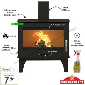 Poêle à bois Sena Plus BRONPI pas cher