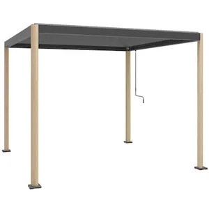 SWEEEK Pergola bioclimatique effet bois aluminium et acier lames orien... pas cher