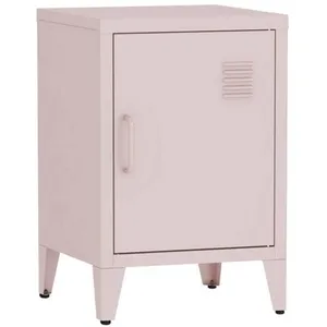 SWEEEK Table de chevet en métal rose. 1 porte pas cher