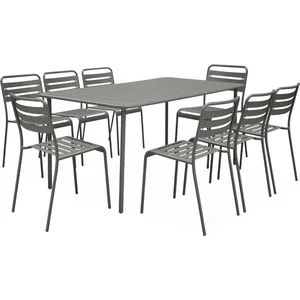 Table de jardin - SWEEEK - Amelia - 8 personnes - Kaki - Traitement antirouille pas cher