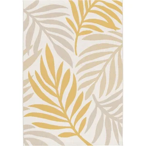 sweeek - Tapijt voor binnen en buiten, beige en mosterdkleurig planten...Vendu parbol