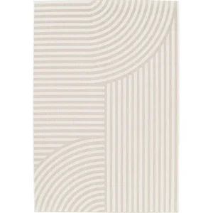 SWEEEK Tapis intérieur/extérieur motif arches beige. 160 x 230cm 100% polyester recyclé pas cher