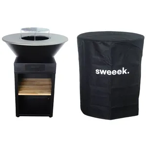 Comparateur de prix : Braséro barbecue - SWEEEK - Ø81.5cm - Acier - Housse en polyester - Grille de cuisson en acier