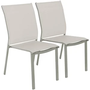 sweeek - Set van 2 stapelbare tuinstoelen cleveland van aluminium en t... pas cher
