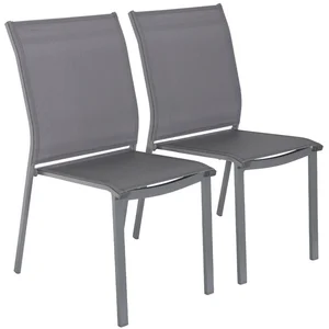 sweeek - Set van 2 stapelbare tuinstoelen cleveland van aluminium en t... pas cher
