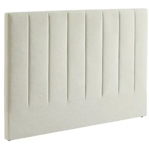 SWEEEK Tête de lit pour lit double 140cm revêtement tissu beige - Cole 150cm pas cher
