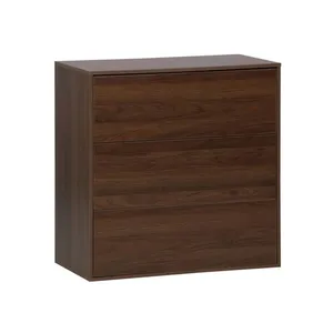 SWEEEK Commode. module de rangement décor bois noyer 3 tiroirs - Kompo pas cher