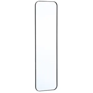 SWEEEK Miroir rectangulaire acier noir 34 x 119 x 1.8 cm - Harold pas cher