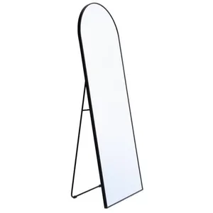 SWEEEK Miroir sur pied en aluminium 60 x 165 x 2.8 cm noir - Justin pas cher