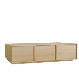 SWEEEK Meuble TV décor bois 3 portes naturel 180cm L 180 x P 43 x H 45... pas cher