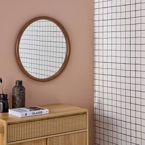 SWEEEK Miroir rond en bois de pin Ø60cm GEORGIA noyer pas cher
