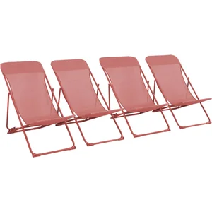 sweeek - Set van 4 opvouwbare stoelen livorno van aluminium / textilen... pas cher
