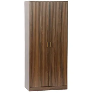 SWEEEK Armoire dressing décor bois 1 penderie 2 portes Linear pas cher