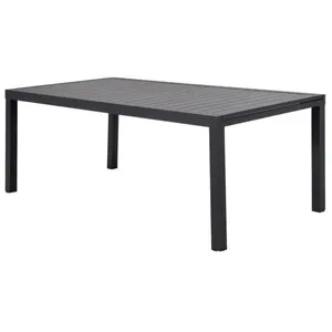 SWEEEK Table de jardin extensible aluminium 10-12 places anthracite - Elora pas cher