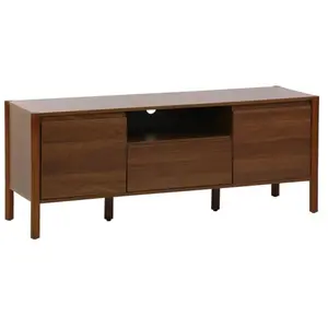 SWEEEK Meuble TV décor bois 2 portes 1 tiroir 140cm noyer - 140 x 42 x... pas cher