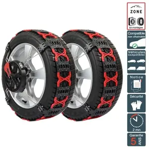 Chaîne neige montage frontal pour véhicules non chainables tension automatique pour pneu 245/30R19 Polaire 0050-PXGA-3.Vendu parmanomano